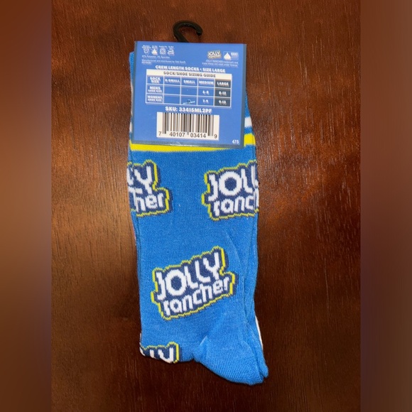 JOLLY RANCHER NOVELTY CREW SOCKS NWT MEN’S SHOE SIZE 8-12 - Picture 2 of 2